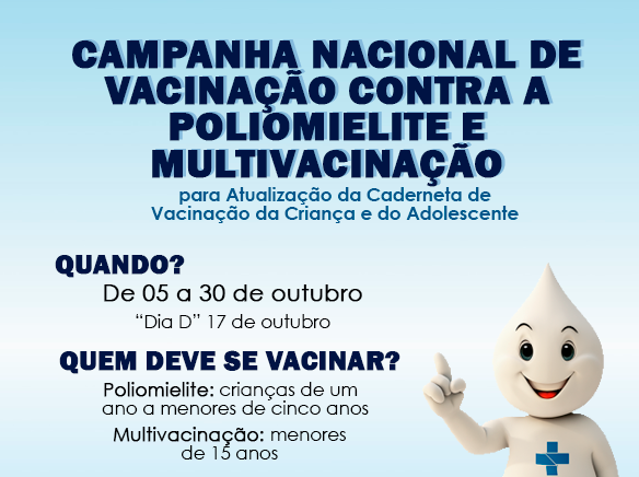 Campanha de Vacinação começa  na próxima segunda-feira 05/10/20
