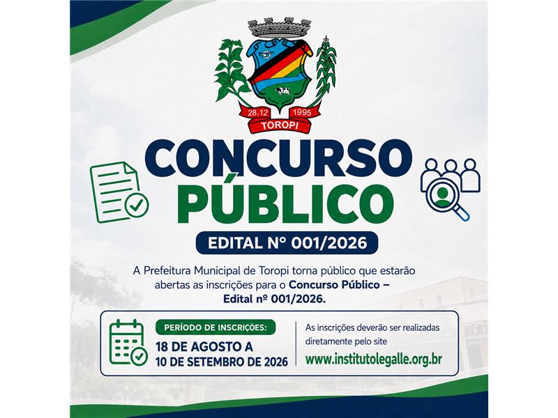 Concurso Público - Edital Nº 001/2026