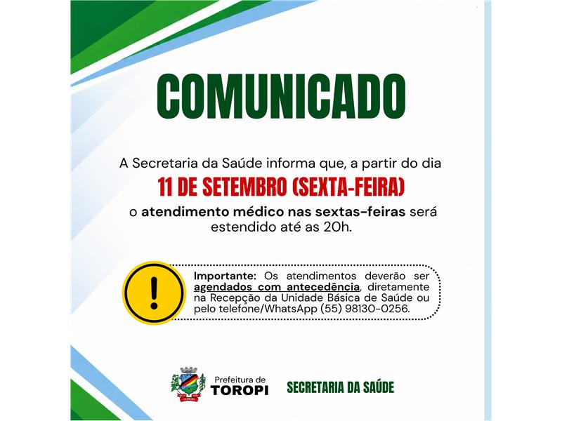 Atendimento Médico com Horário Estendido nas Sextas-Feiras