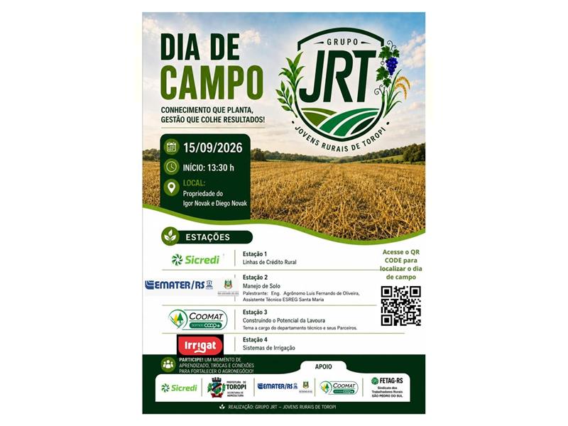 Convite para o Dia de Campo – Grupo JRT