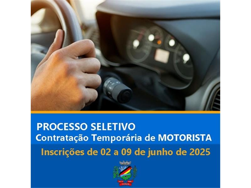 Processo Seletivo para Contratação de Motorista