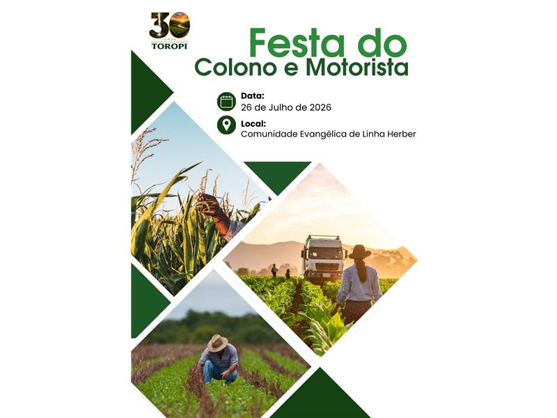 Vem aí a Festa do Colono e Motorista 2026! 