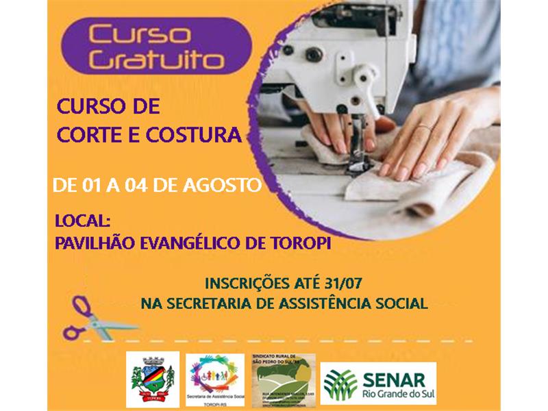 Como se inscrever no curso de Corte e Costura