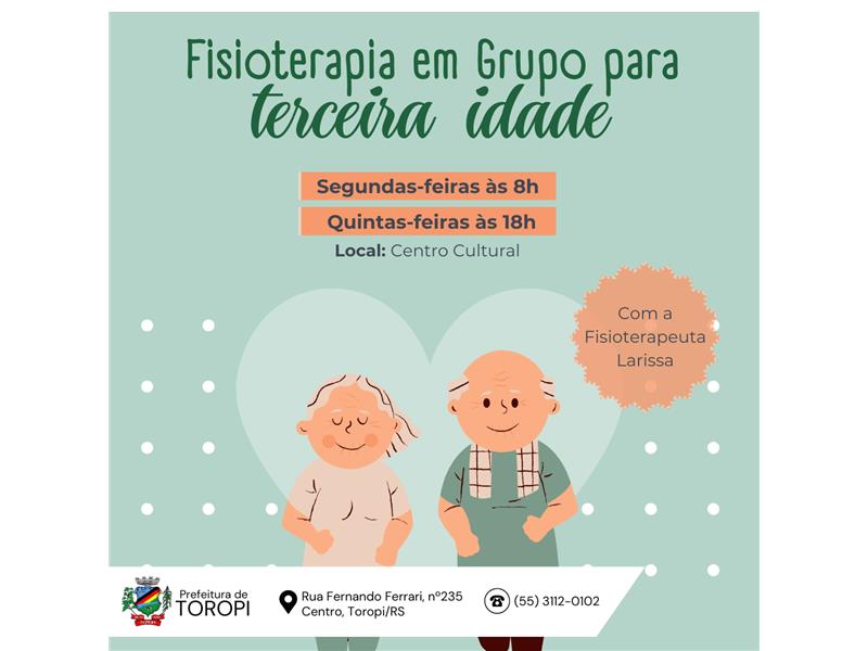 Fisioterapia para Terceira Idade inicia dia 23 de março 