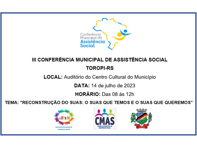 III Conferência Municipal de Assistência Social