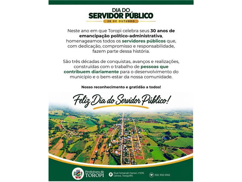 28 DE OUTUBRO | DIA DO SERVIDOR PÚBLICO