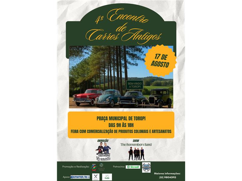 4º Encontro de Carros Antigos em Toropi