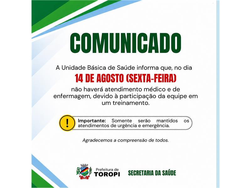 Informativo da Unidade Básica de Saúde