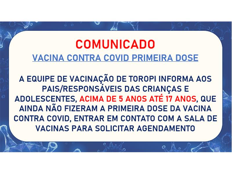 Comunicado Sala de Vacinas