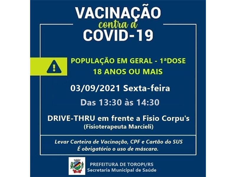 Atenção! Drive Extra de Vacinação Contra COVID