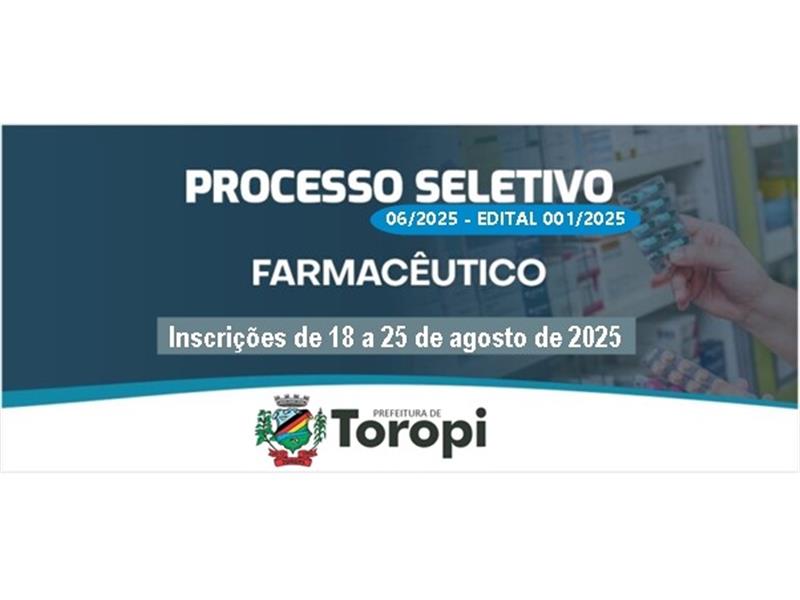 Processo Seletivo para Contratação Temporária de Farmacêutico
